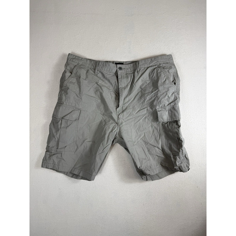 Levis Strauss Ripstop Cargo Shorts Mens 42 Grey Loose Fit Utility Carrier